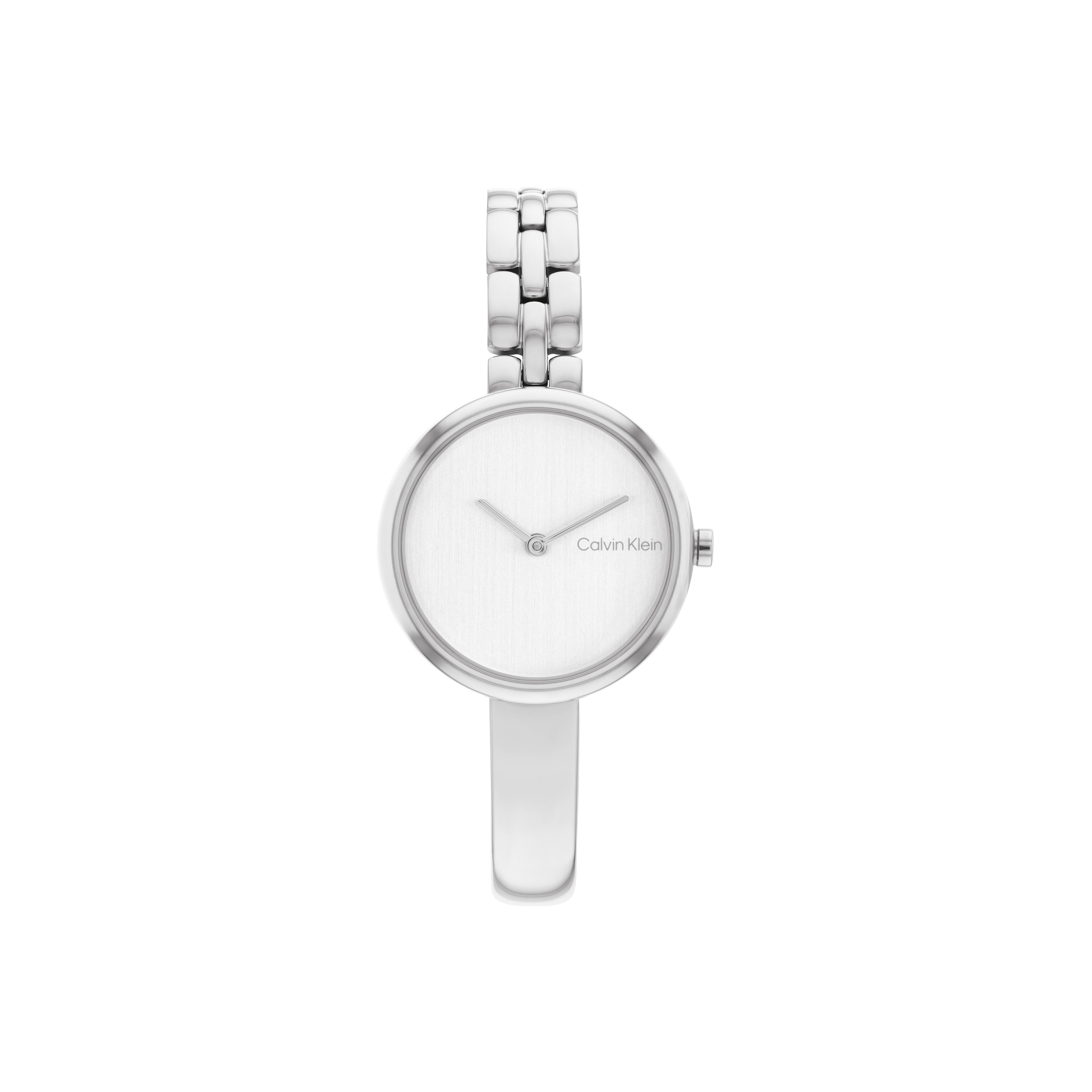 

Calvin Klein Quartz Watch Stainless Steel Band Silver Dial Gift Box Light And Night Style Women watches 25200278 Regular Watch Box,Silver Dial