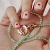 Ins Style Glass Box Pendant Necklace For Women Diy Heart & Zircon Flower Sun Diamond Charms Collarbone Chain