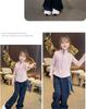 Girls' Warm Faux Cashmere Slimming Hoodie with Stylish Stand Collar - Versatile Velvet Base Layer for Autumn/Winter