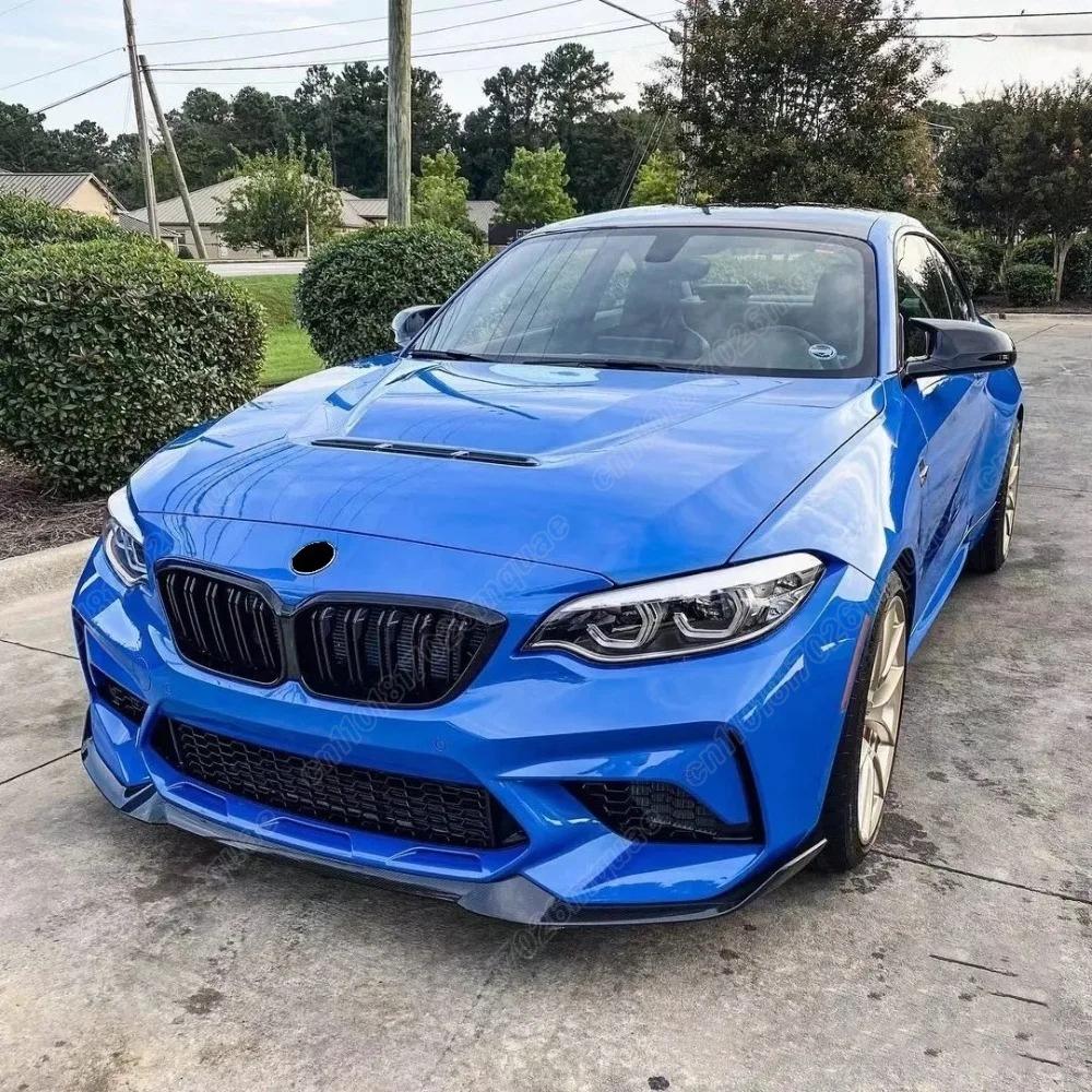 For BMW F87 M2 2016 2017 2018 2019 2020 2021 3PCS Car Front Bumper Spoiler Lip Splitter Guard Protector Exterior Accessories