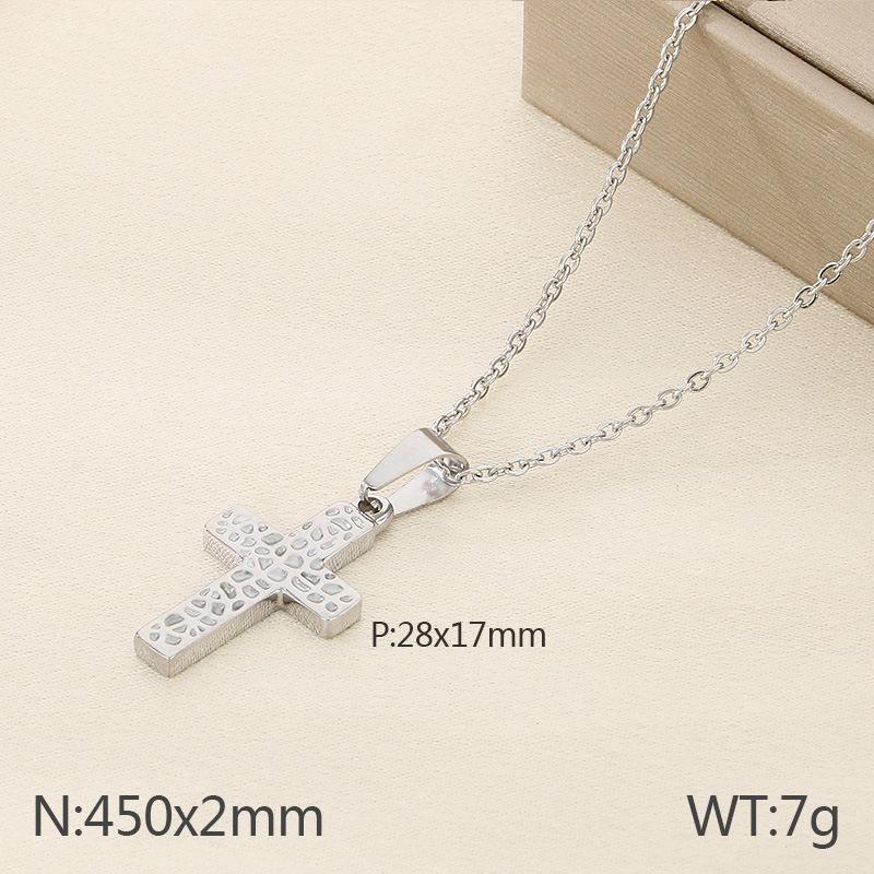 Stainless Steel Hammered Texture Pendant Necklace for Men Women Lightweight Hypoallergenic Jewelry for Everyday A1