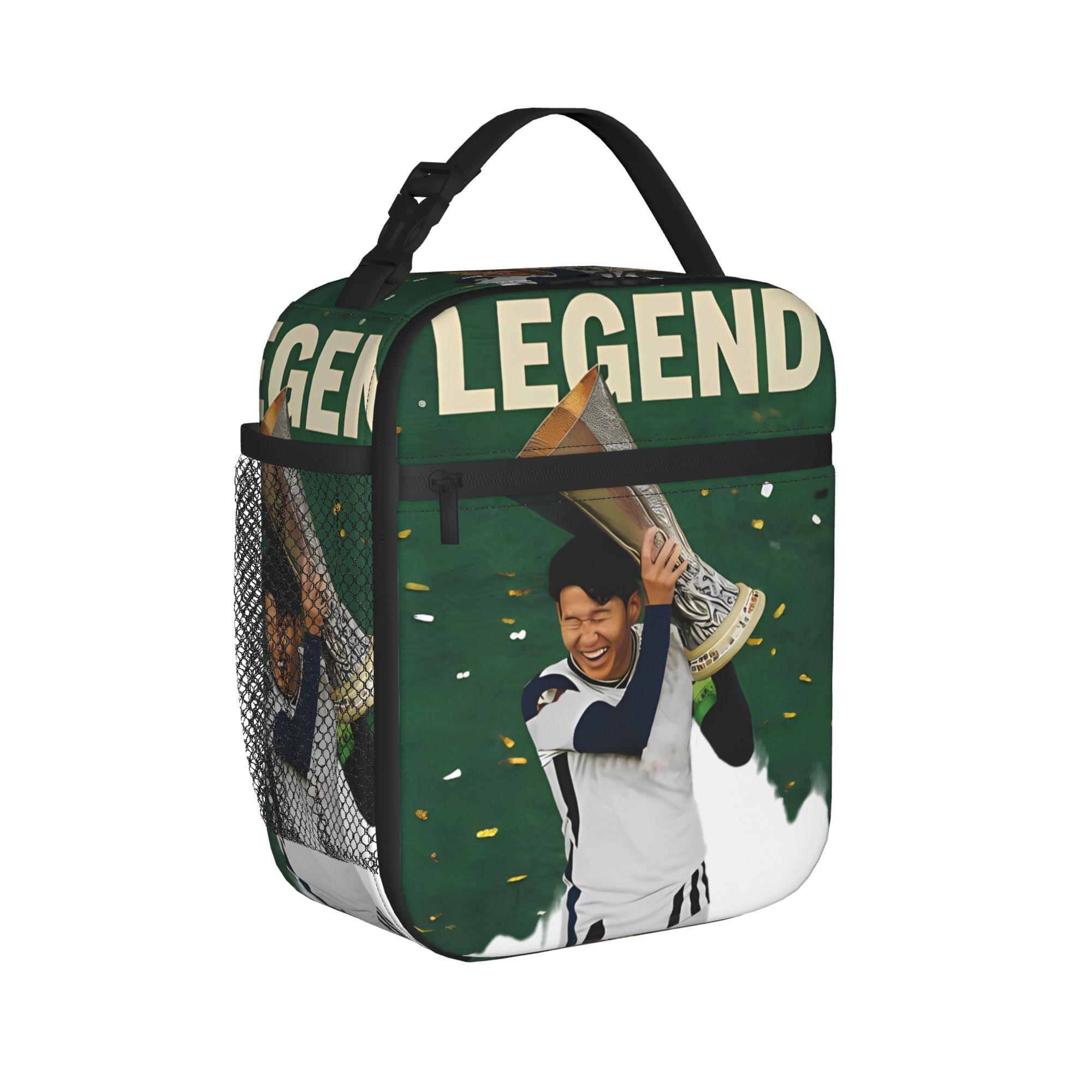Son Heung-Min Soccer Football Insulated Lunch Bag Cooler Bag Meal Container Number 7 Leakproof Tote Lunch Box Bento Pouch Picnic One Size