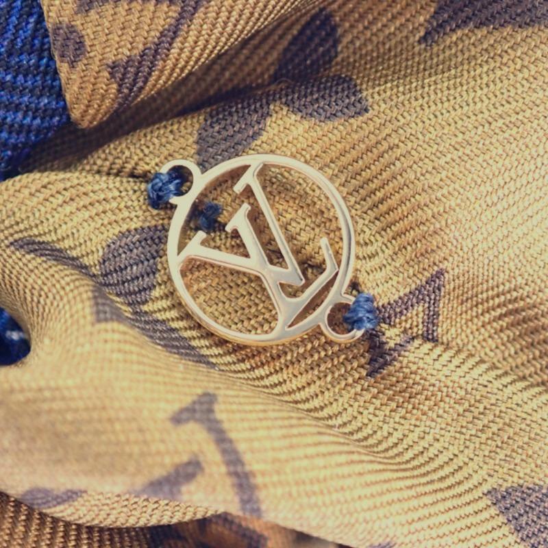 LOUIS VUITTON  M77011 hair accessory Brown/blue silk Women