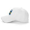 Personalizovaná baseballová čepice Švédsko Vlajka Dámská Unisex Prodyšná Táta Klobouk Venkovní Snapback Čepice