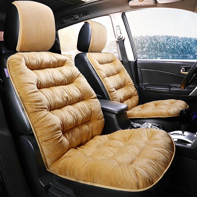 

Плюшевая подушка NNL B-стиля для автомобильного и офисного кресла, зимняя Warm Beige [Single Seat without Head Cap]