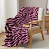 Pink Leopard Print Throw Blanket Zebra Skin Warm Plush Blankets Kids Adults Teen for A Living Room Sofa Couch and Bed Decorate