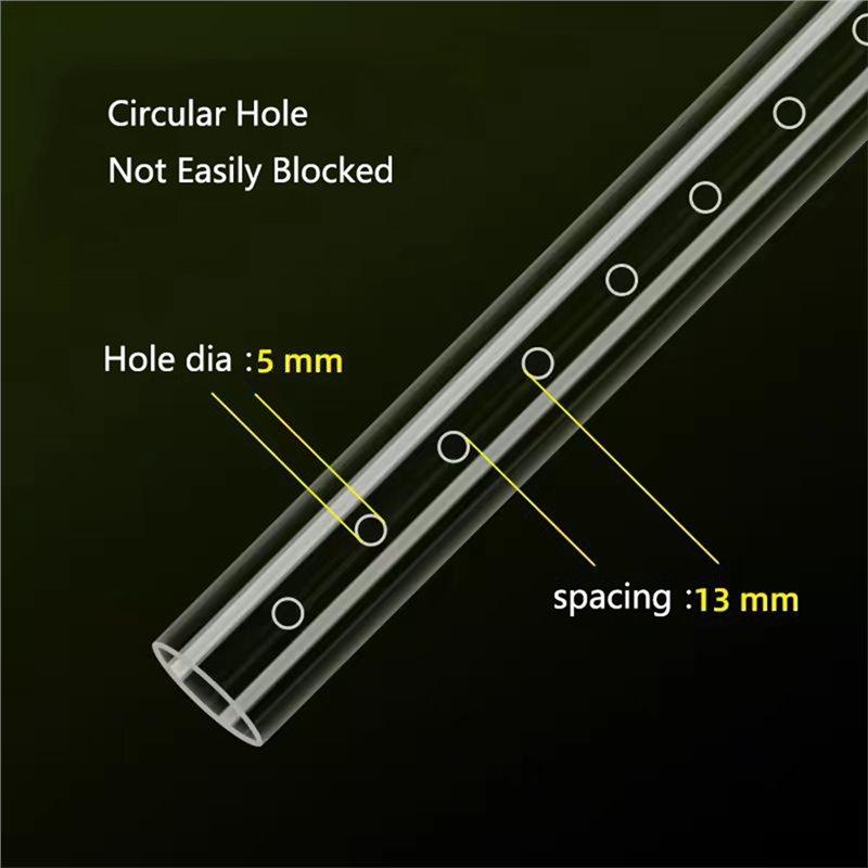 ABMH-Acrylic Outflow Pipe Double Rain Bar High Transparent Aquarium Filter Fish Tank Accessories Rain Shower Outlet Tube Accessr