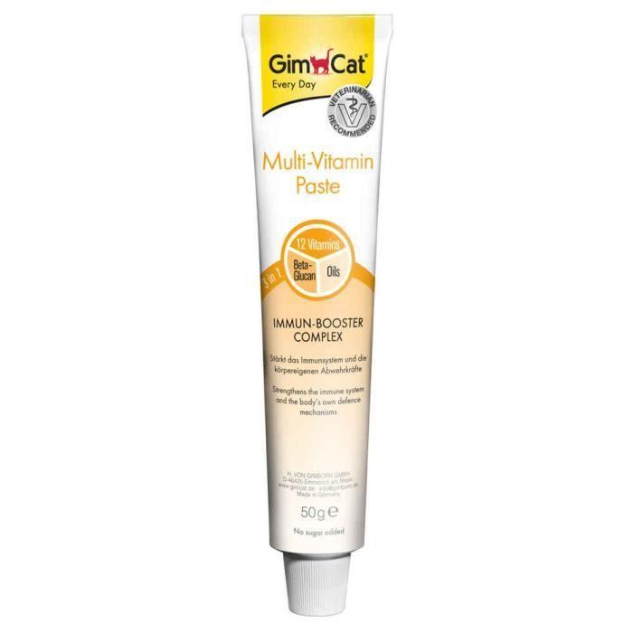 GimCat - Pâte Immun-Booster Multivitaminée Pour Chat - 50g