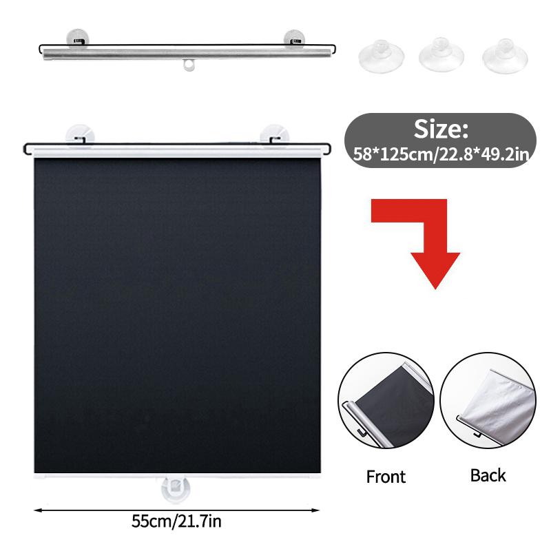 Einziehbares Sonnenschutz-Rollo Sonnenschutz-Jalousien Verdunkelungsvorhänge für Wohnzimmer Autofenster Isolierung Rollladen