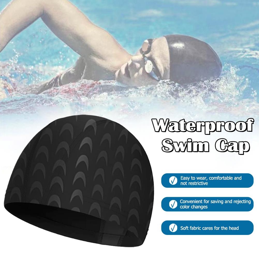 Nylon Swim Cap for Men and Women Waterproof Elastic Swim Caps Protect Your Ears Essential for Family Swimming Training