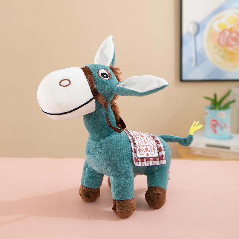 25cm Creative Donkey Animal Plush Doll Cute Donkey Plush Toy Stuffed Lovely Educational Toys Companion Kids Girl Birthday Gifts