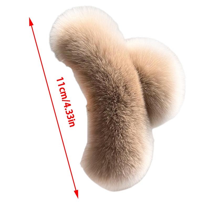 Faux Fur Big Crab Hair Clips Rabbit Large Hairpins Head Temperament Clips Cute Plush Hair Scratching Ponytail Hair Claws
