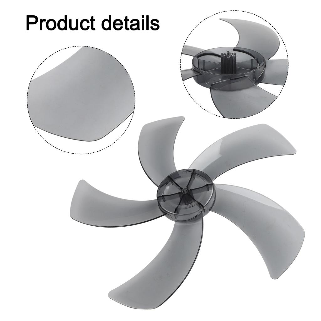 18 Inch Fan Blade for Pedestal Fans Five Leaf PP Plastic Design with Nut Cover for Reliable Cooling and Easy Installation