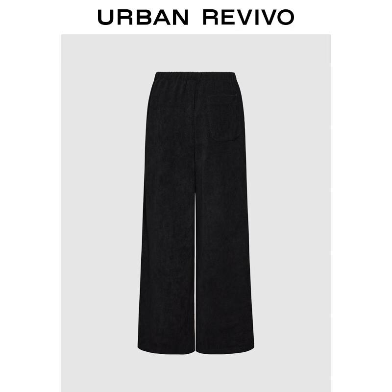 

UR 2025 Autumn Women s Textured Drawstring Wide-Leg Pants L