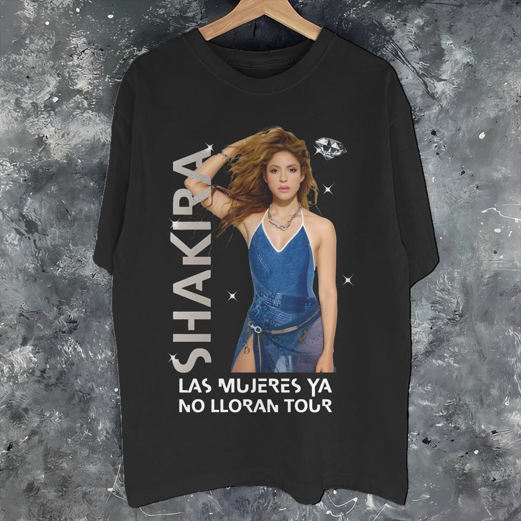Camiseta Unisex Estampada Shakira Las Mujeres Ya No Lloran World Tour Camiseta 100% Algodón Camisetas Ropa