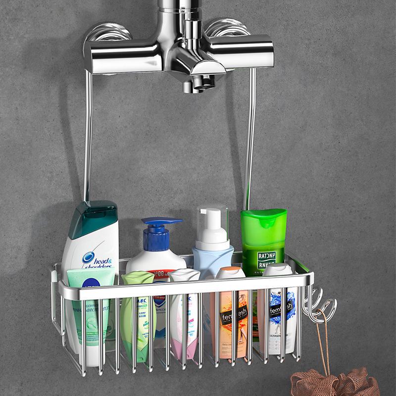No-Drill Bathroom Shower Rack: Hanging Organizer for Shampoo and Toiletries