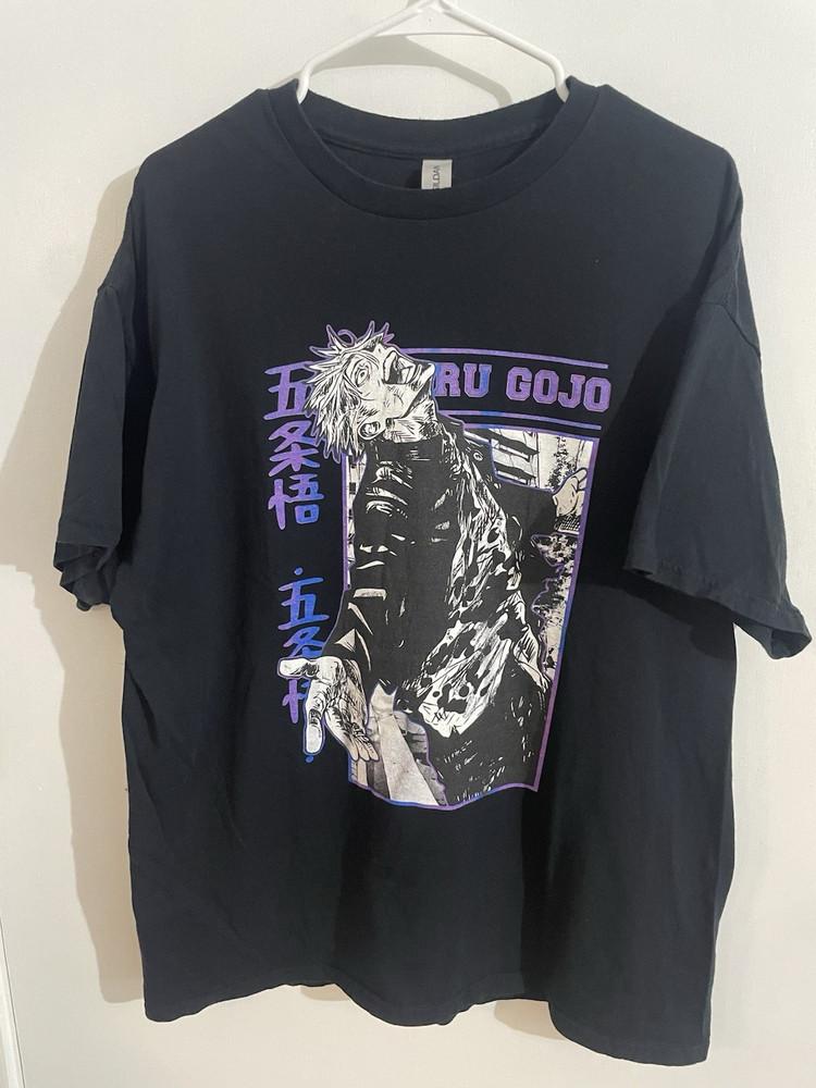 Satoru Gojo Anime T Shirt Black Manga Japan Tee Graphic Cotton S5XL PA6730 Unisex T-Shirt S