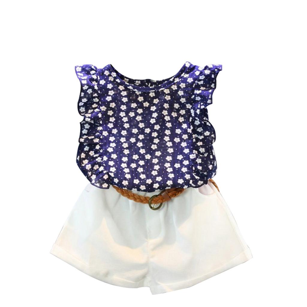 Girls Clothing Sets New Summer T-shirt+Bottoms 2Pcs For Kids Sets Outfits