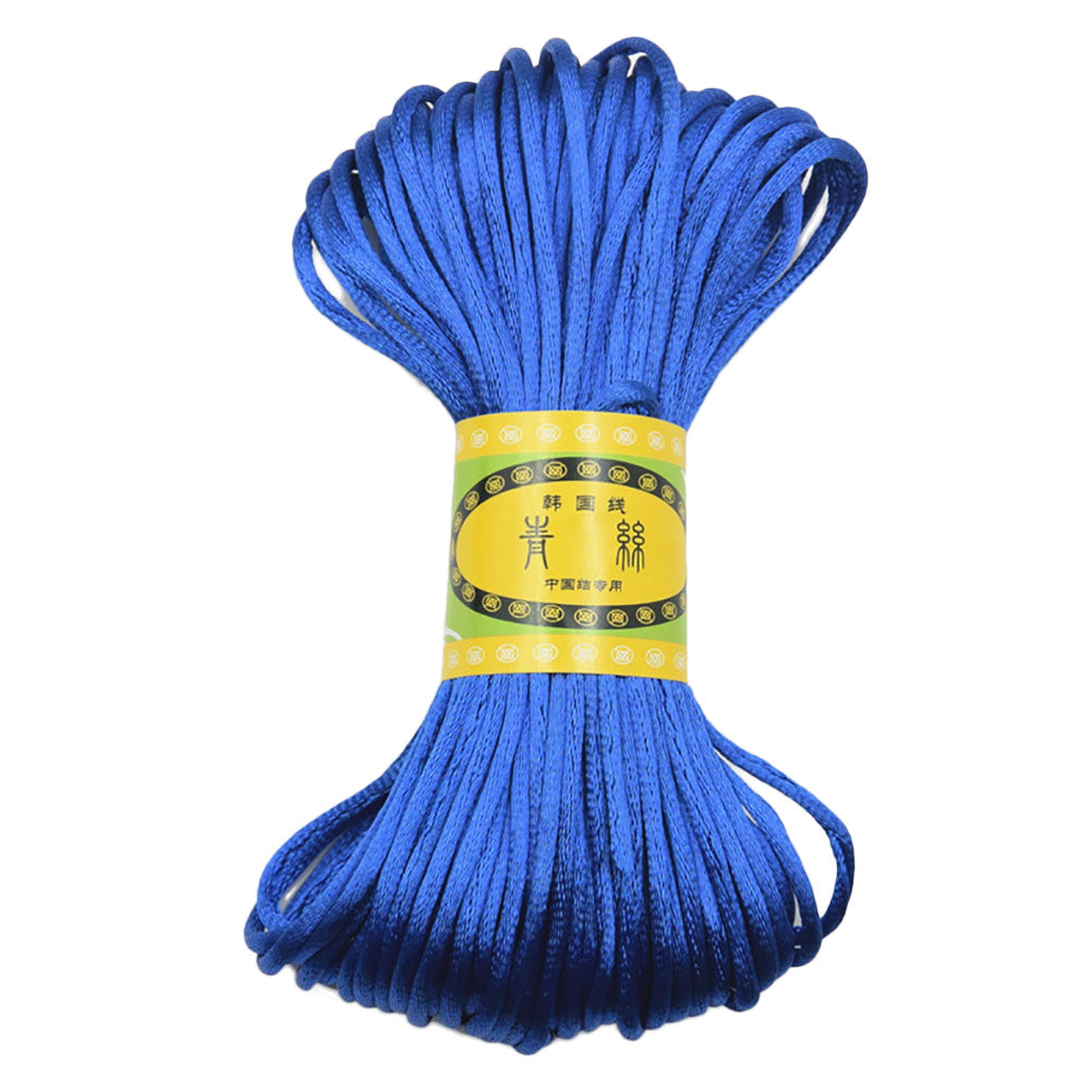 3mm 20M Chinese Knot Satin Nylon Braided Cord Macrame Beading Rattail Cords Multi-colored
