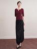 New Autumn Slim Fit V-Neck Five-Sleeve Hand-Crocheted Wool Sweater