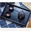 Wooden Tray Japanese Style Black Rectangle 30cm Coffee Tea Set Tableware Pallet Food Cake Plate Home Kitchen Storage Supplies