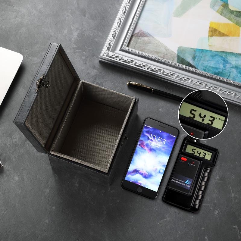 Retro Große Faraday-Box für Autoschlüssel und Handy – Diebstahlschutz, Magnetfeldschutz, RFID-Abschirmung