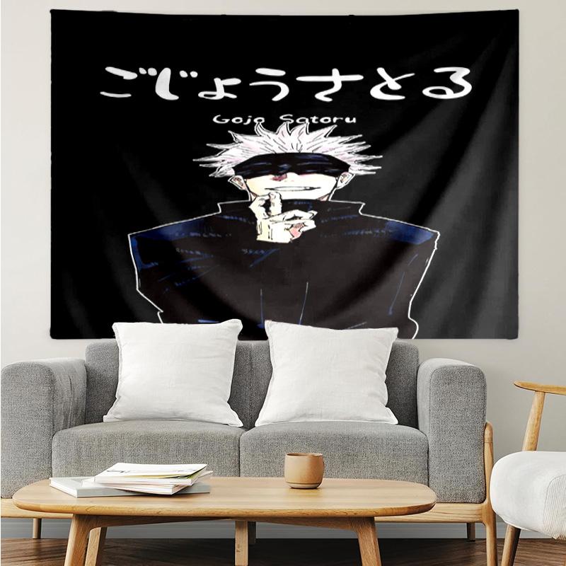 1PC Jujutsu Curse Battle K-pop Music Group Tapestry Accessories for Bedroom,Livingroom, Dormitory Room Wall Decor Fan Birthday Gifts