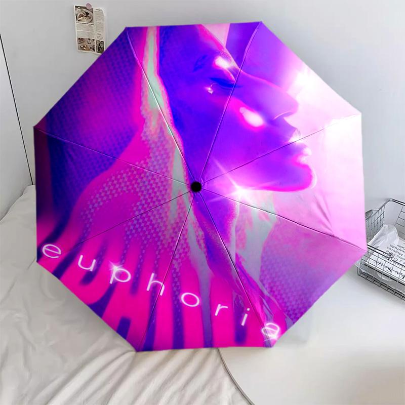 

1 PC Automatic Folding Umbrella - Cartoon Pattern, Portable & Foldable Design with 20 Ribs, Christmas Birthday Gifts