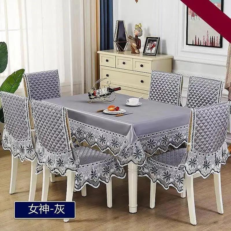

Европейское кружево край юбки скатерть для обеденного стола подушка бытовая соединенная накидка на стул чехол для чайного столика круглая скатерть 140x190cm 1pcs