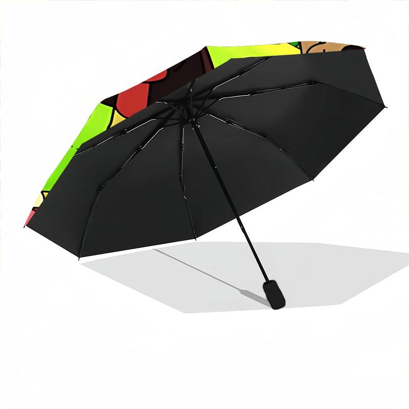 1pc Anpanman Automatic Folding Umbrella, Automatic Folding Umbrella with 8 Ribs, Convenient for Outdoor Use 003