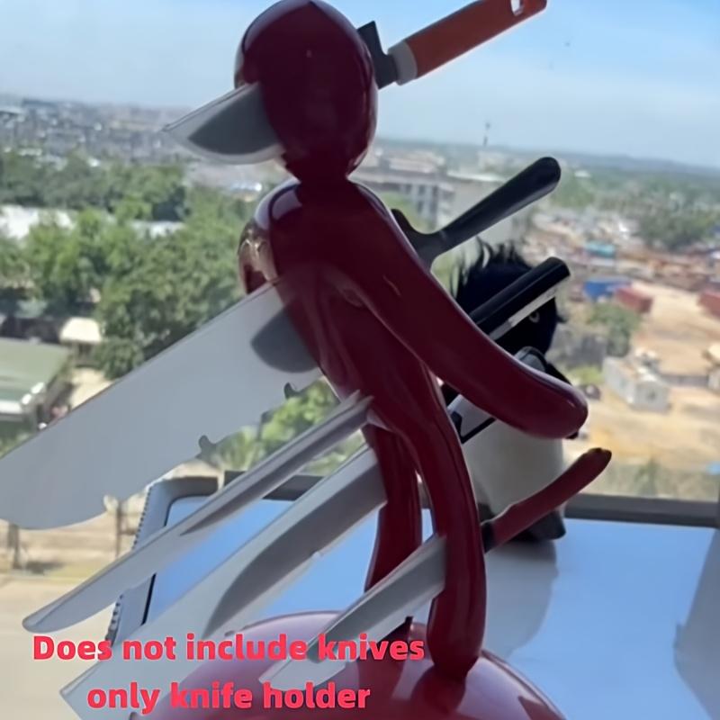 Human-Shaped Knife Holder, Stainless Steel Sheath Novel and Innovative Design, Does Not Include Knives for Storage