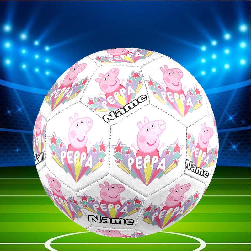 Custom Name Personalized Peppa Pig-A Print Size 5 Soccer Ball Training & Match Football, for Team, Kicking, Gift for Football Enthusiasts