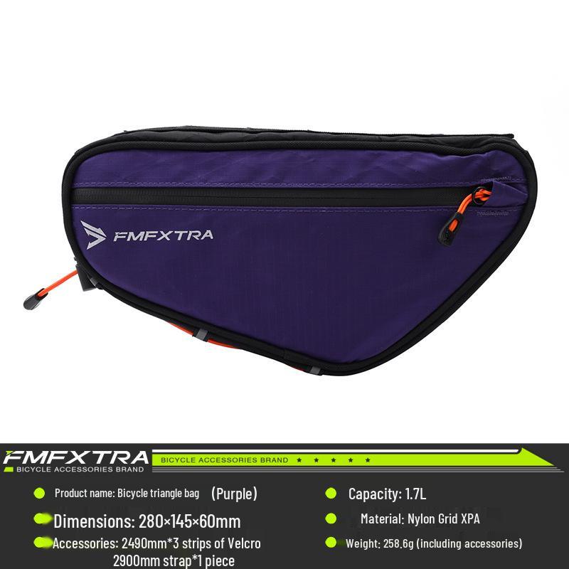 1.7L Nylon Bike Triangle Top Tube Bag for Mountain & Road Cycling