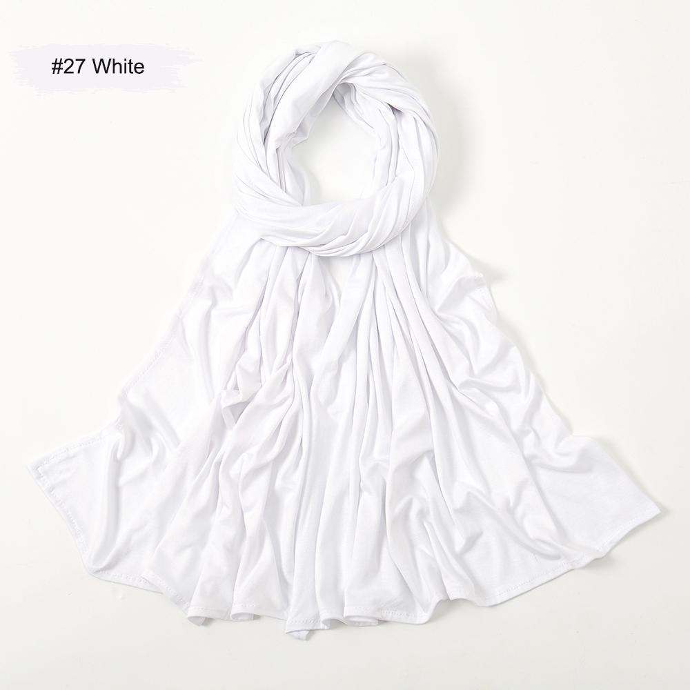 Jersey Modal Hijab Shawl Solid Color Muslim Hijab Woman Cotton Head Scarf Elastic Islamic Turban Crimping Headwraps Cape