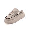 Little White Shoes Schoolgirl Summer New One-pedal Lazy Shoes Versatile Thick-soled Bag Head Half Slippers A15
