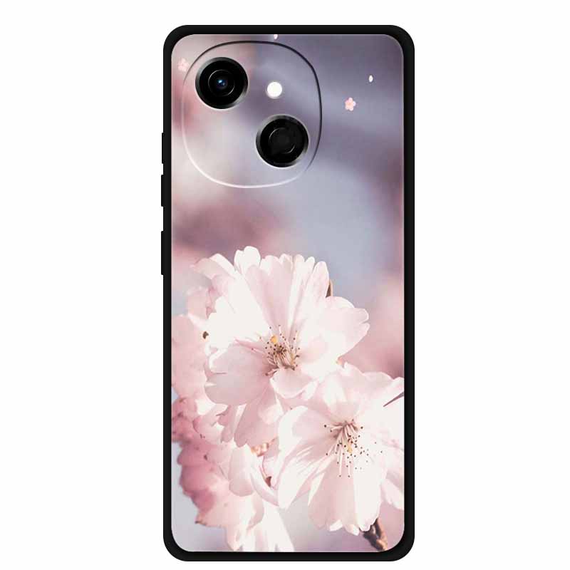 For Tecno Spark 40C Case Soft Black TPU Silicone Back Shockproof Cover for Tecno Spark40C 40 C Case Pop 10 Pro Butterfly Funda