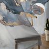 Marble Texture Ink Painting Golden Lines Tulle Curtains For Bedroom Modern Voile Curtains Home Decoration Window Curtains
