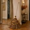Rustic Farmhouse Fall Decorations 5.5 Ft Giant Light-up Witch Broom, Vintage Twig Broom with String Light, Charming Themed Party Supplies Decoration