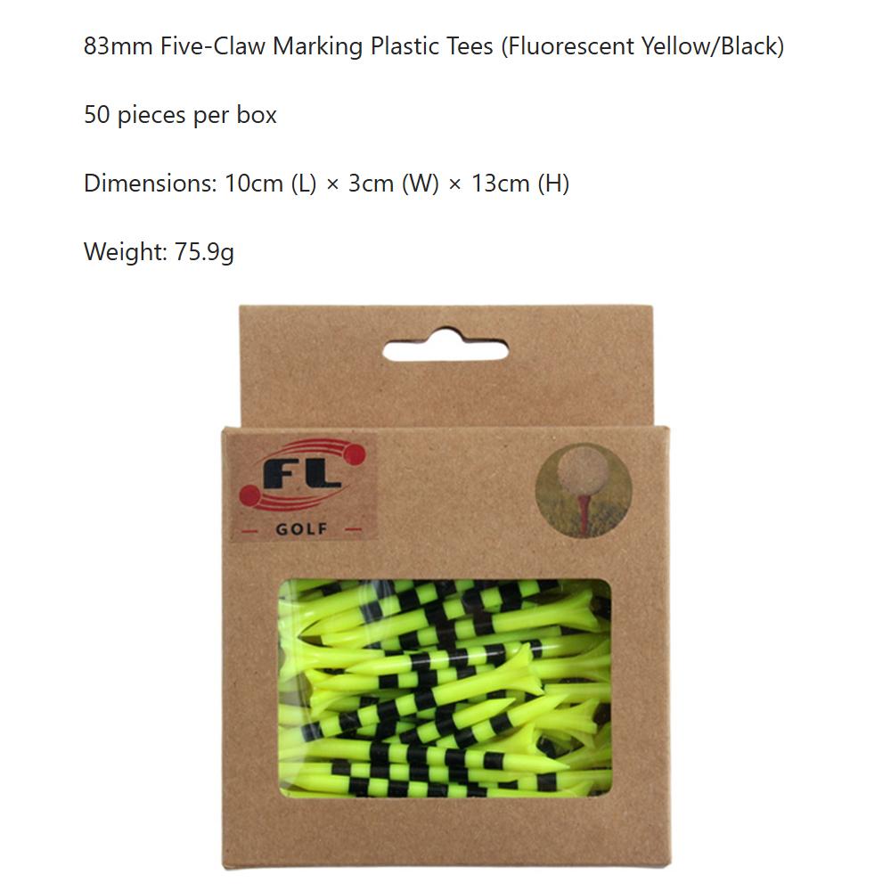 50 Pack Plastic Golf Tees Engineered To Reduce Friction & Side Spin, Unique Golf Gifts for Golfers