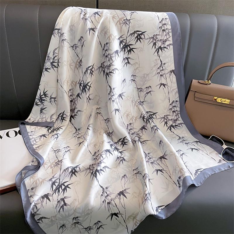 Luxury Brand Large Silk Scarf Women Fashion Print Shawls And Wrap Bufanda Foulard Female Beach Scarves Thin Soft Stoles Bandana