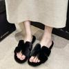 Women's Slippers 2026 Winter New Fur Fluffy Slipper Comfort House Slippers Soft Bottom Casual Flat Slippers Winter Women Slides
