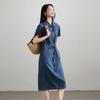 SOFSIL Women's 2026 Summer Commuter Denim A-Line Dress