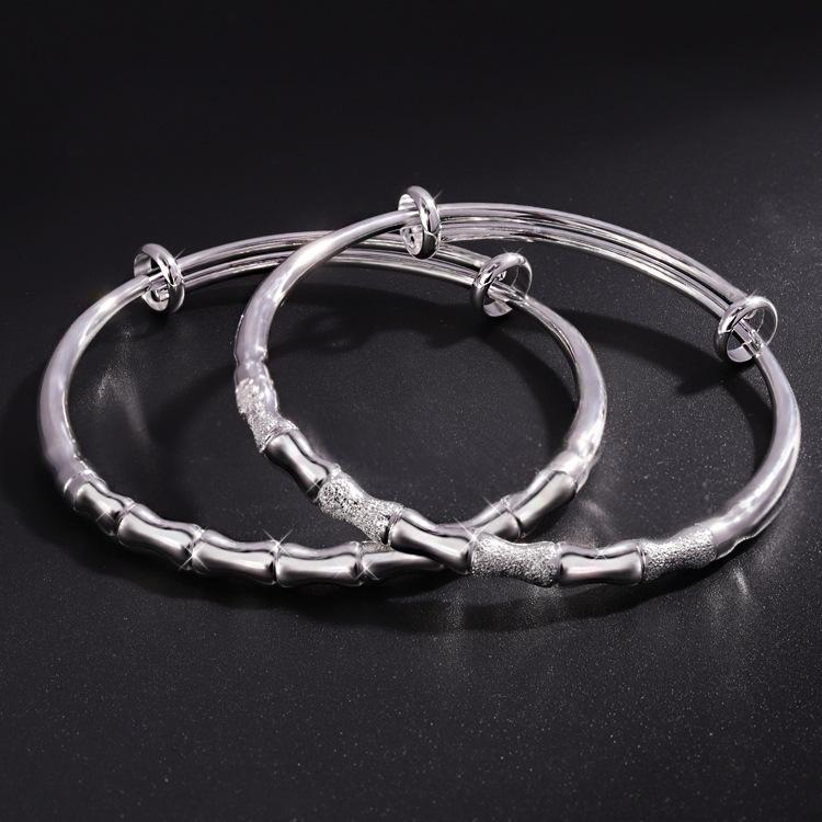[Bamboo Joint Sliding Bangle Bracelet Simple Comfort Lucky Design Adjustable Versatile Gift for Women]