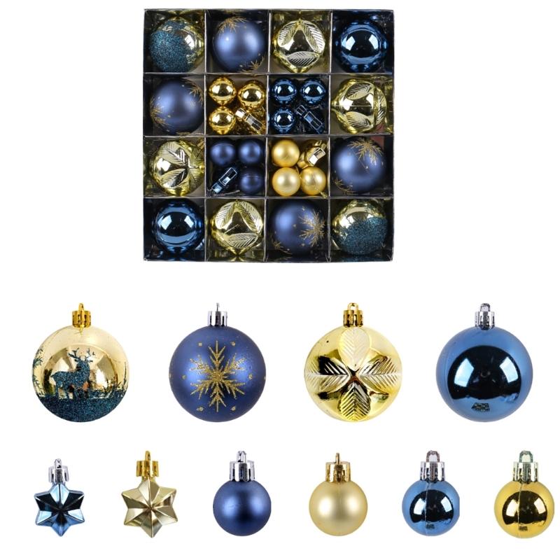 

Fashion 44 Pieces Christmas Decoration Ornament Features Unique Shape Designs for Vibranting Holiday Display Solution
