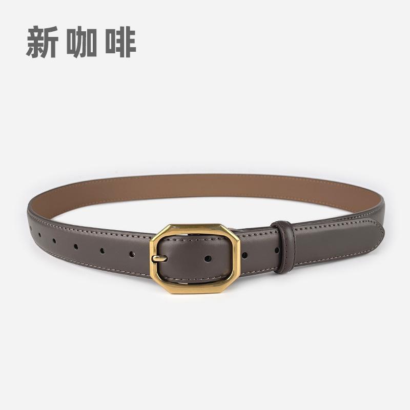 Quatre Saisons Disponible Ceinture en Cuir Véritable pour Femme Cuir Associé à Jeans, Pantalons Décontractés, Jupes, Ceinture pour Femme