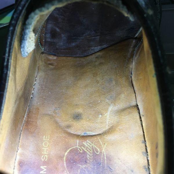 1963 Made? FLORSHEIM Kenmoor Long Wingtip Shoes Black Size 26.027.0 Vintage Imperial Men's