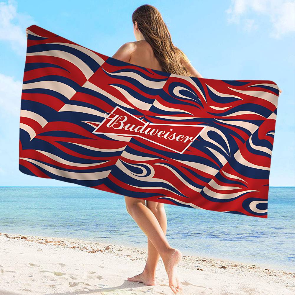 HEISS B-Budweiser Mikrofaser Strandtuch Saugfähig Schnelltrocknend Weich Yoga Schwimmen Resort Bergsteigen Handtuch