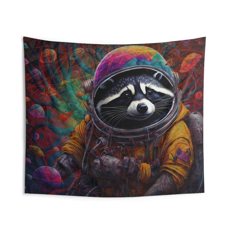 Space Raccoon tapestry 75x100