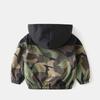 Spring and Autumn Children's Clothing Boy's Camouflage Black Outwear Children's Thin Color Matching Casual Baby Boy Hoodie Tops