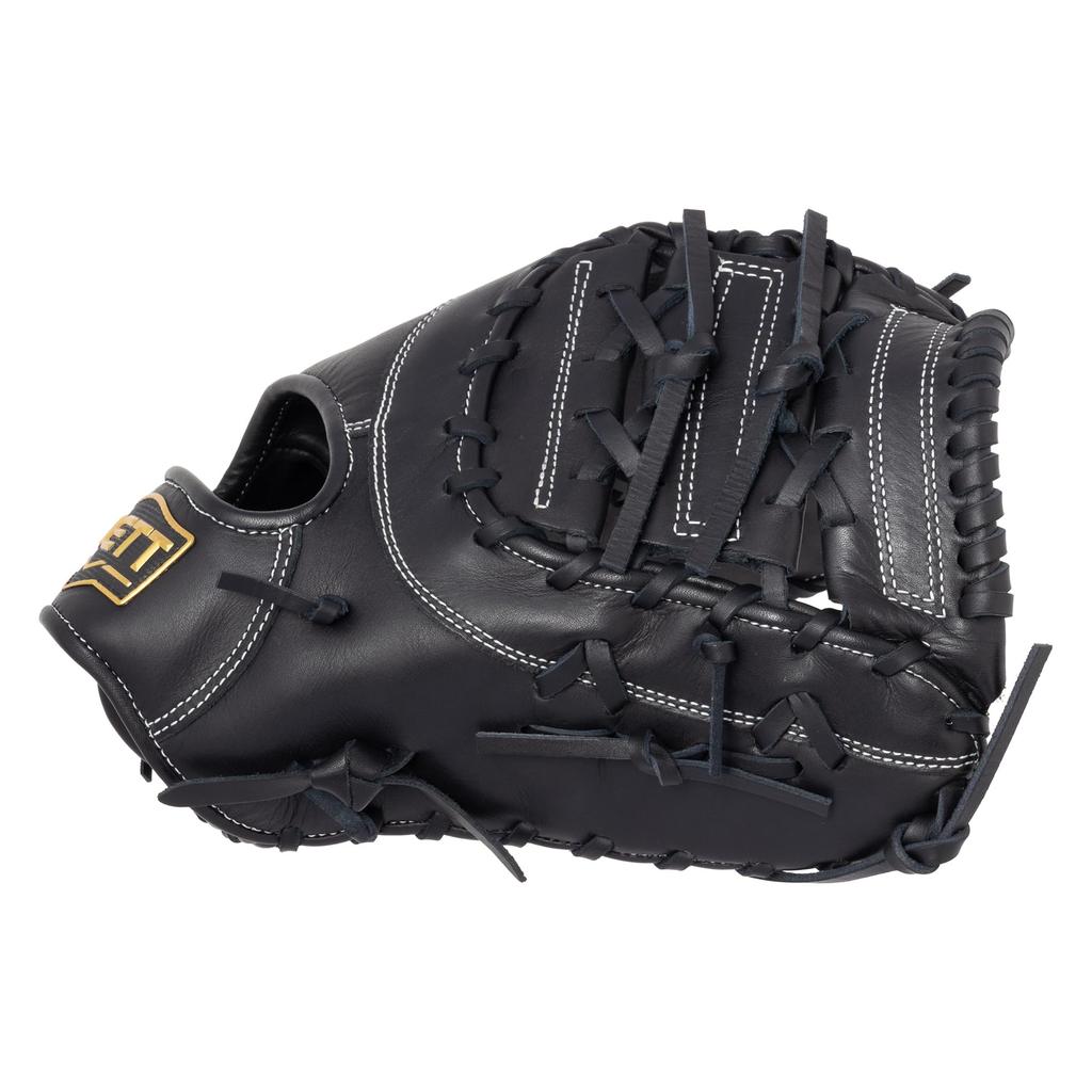 ZETT Soft Steer First BRF352613 Baseman's Mitt, Right-Handed Throw, Black,